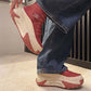 Chaussures à Plateforme à Tige Haute Respirante et Creuse pour Femmes