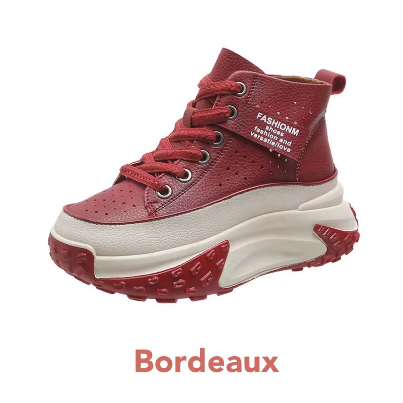 Chaussures à Plateforme à Tige Haute Respirante et Creuse pour Femmes