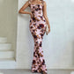 Robes de bal à imprimé floral avec ourlet en queue de poisson