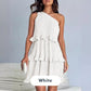 👗Women's One épaule volant à niveaux à plusieurs niveaux coule une robe de ligne