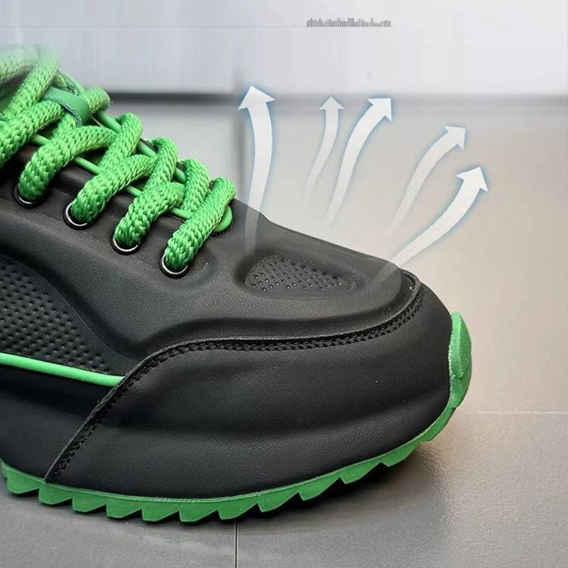 Men's Lightweight, Breathable & Shock-absorbing Shoes with Thick Sole