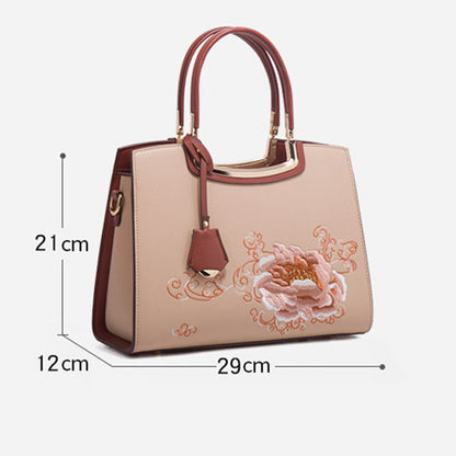 Sac à main élégant pour femmes avec broderie de pivoine