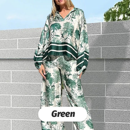 💥Compre dos y utilice el código de descuento: DAD15💥😍🌿Printed causal loose suit for women in large sizes💋