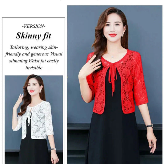 Cardigan en dentelle à écran solaire Skeleton