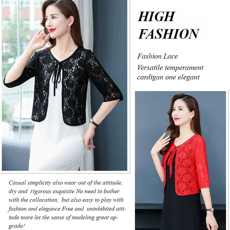 Cardigan en dentelle à écran solaire Skeleton