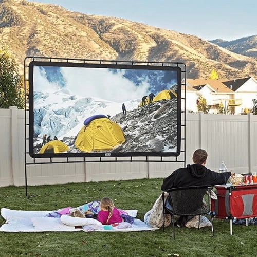 🔥 50% DE RÉDUCTION ! ✨ Écran Projection Portable Extérieur - Pliable et Réglable, Qualité 4K, Soirée Cinéma en Plein Air 🎬🌌