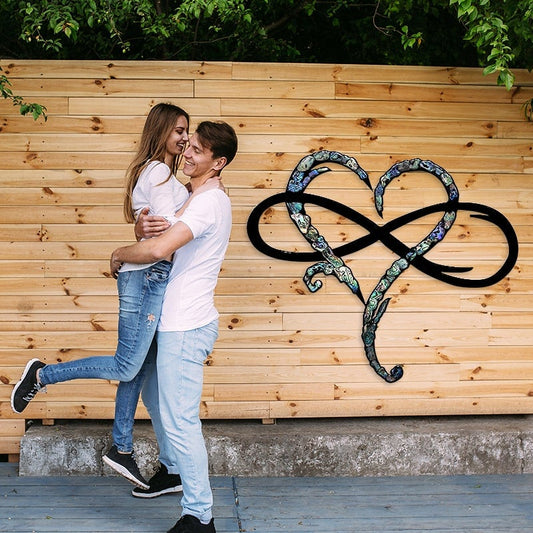 Décoration murale en forme de coeur à l'infini