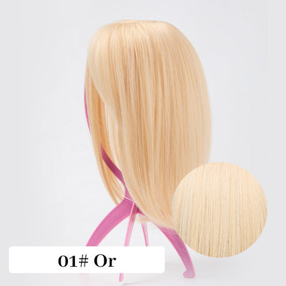 Topper de Cheveux Naturels avec Frange pour Femmes