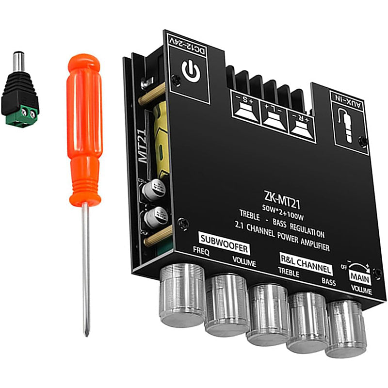 💎 50 % DE RÉDUCTION ! 💎 Module amplificateur audio Bluetooth 2.1 canaux – Diffusion sans fil, caisson de basses 100 W et système audio compact à monter soi-même 🔊🎵