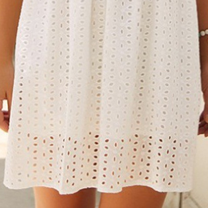 Robe Mini Décontractée à Découpes pour Femme