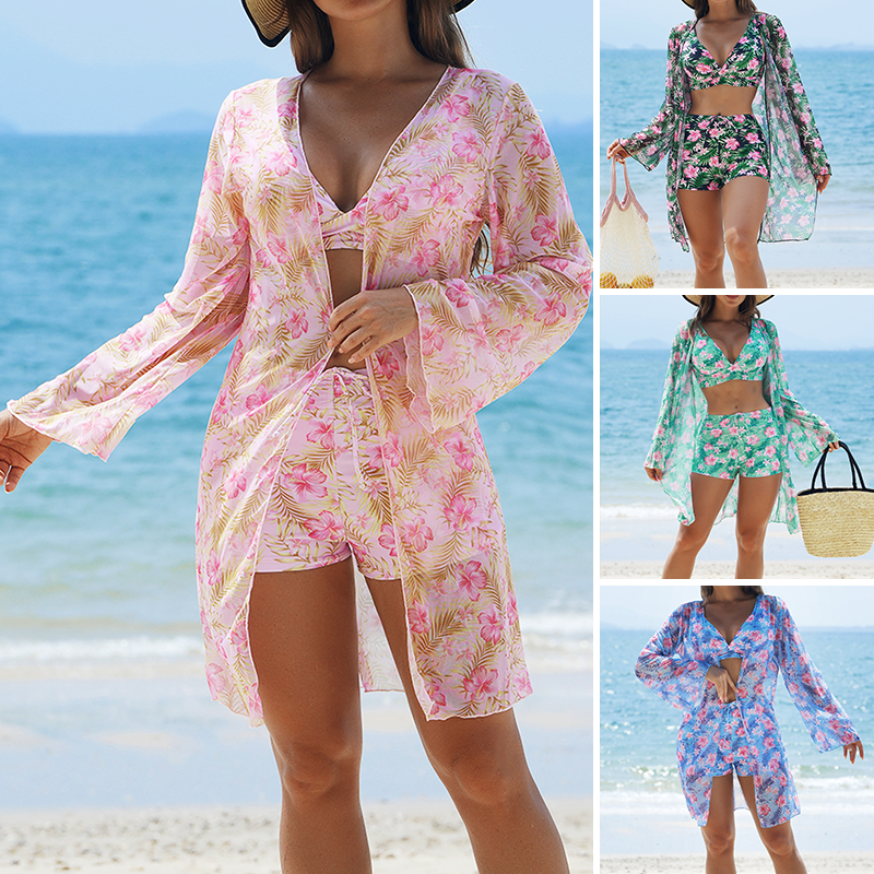 Ensemble bikini 3 pièces avec tunique pour femme