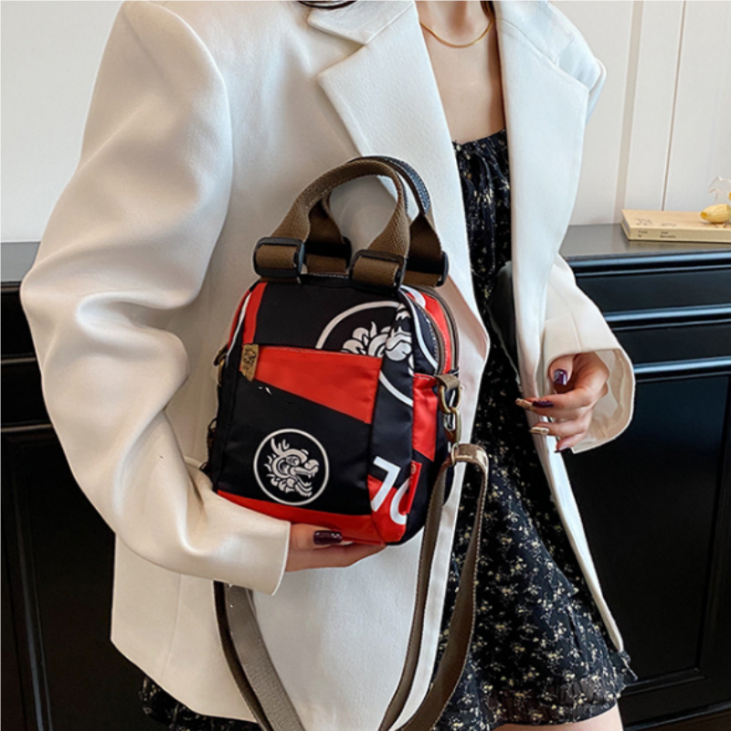 Sac à bandoulière multicouche imprimé mode pour femme