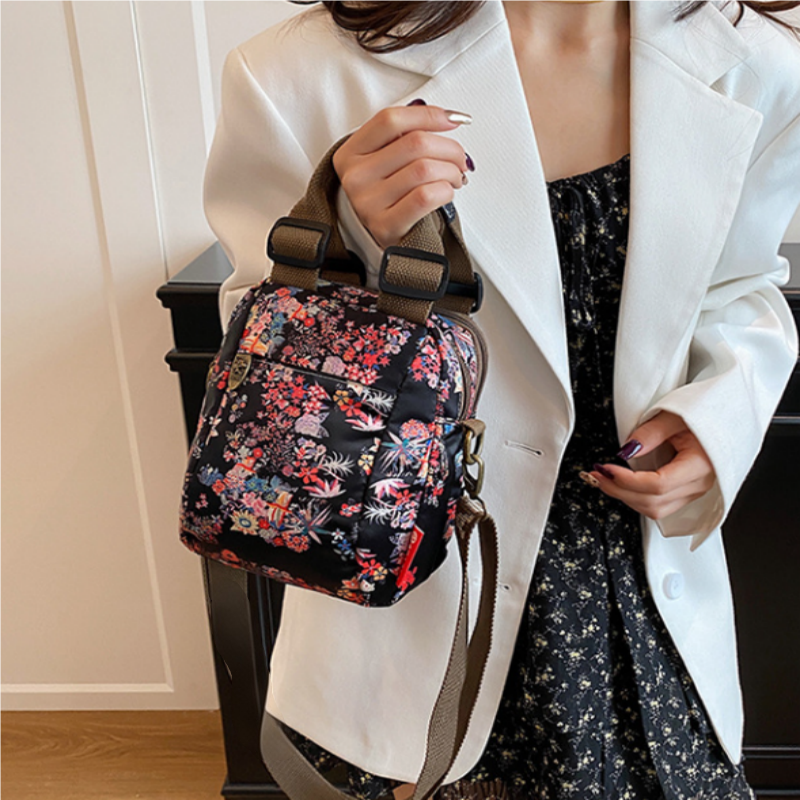 Sac à bandoulière multicouche imprimé mode pour femme