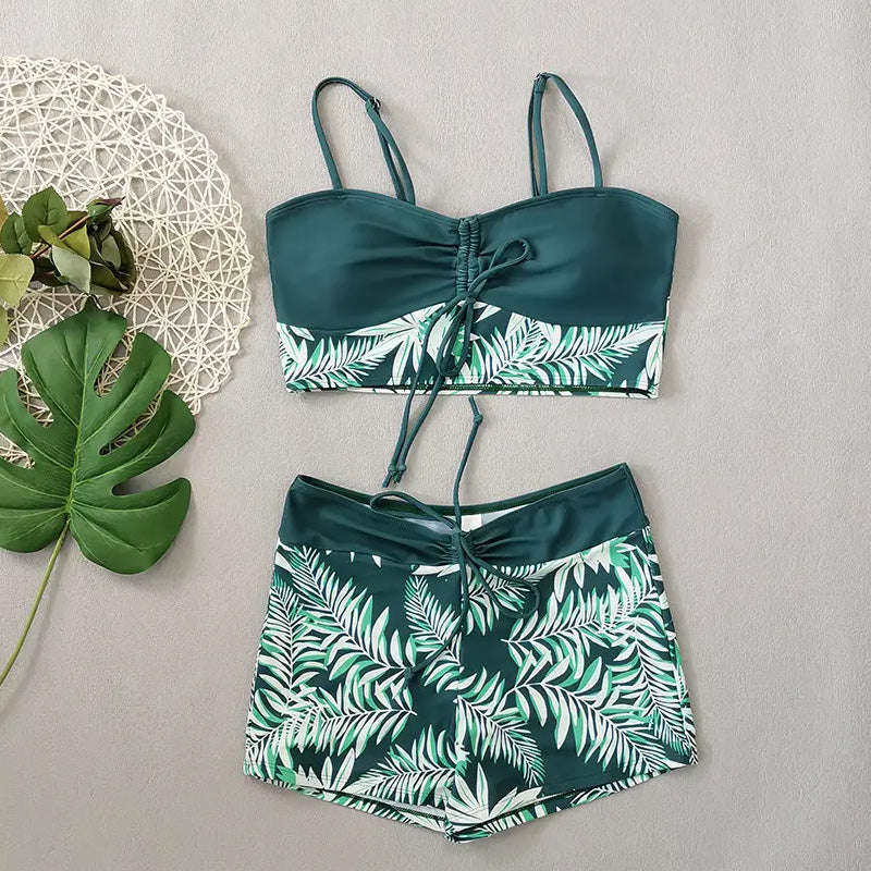 🏖️2025 Nouveau design👙✨Ensemble de maillots de bain deux pièces imprimé pour femme