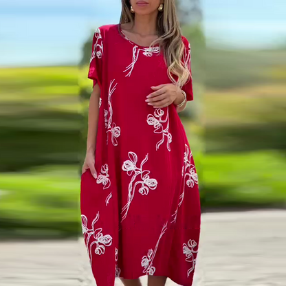 Robe décontractée à manches courtes pour femmes