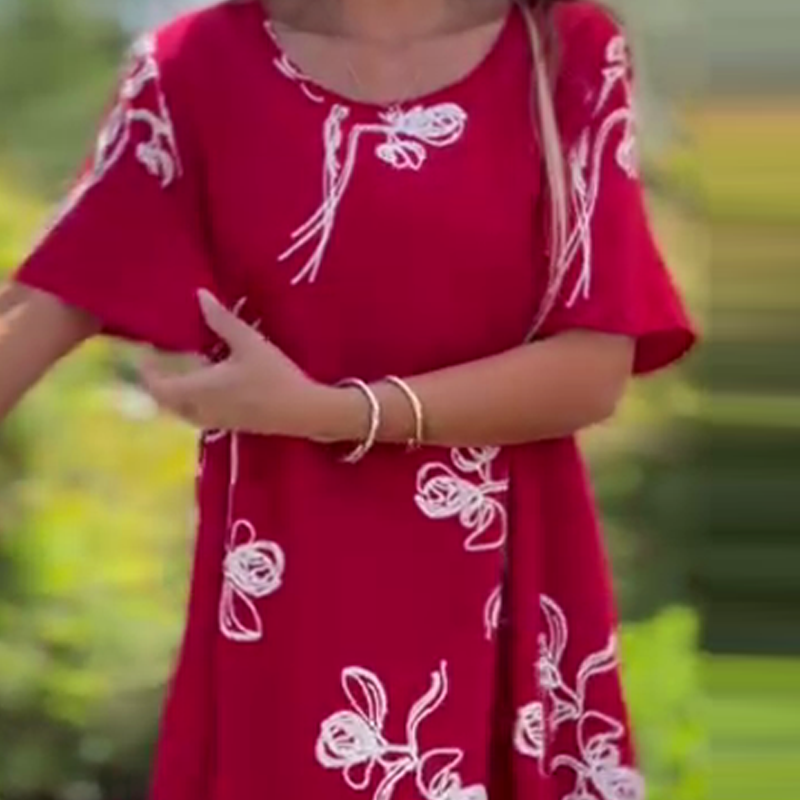 Robe décontractée à manches courtes pour femmes