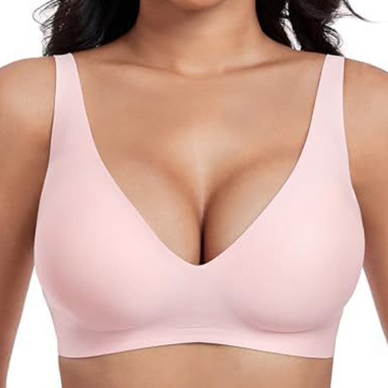 🍃 Vente chaude d'été 50% de réduction ⏰ Deep V Plunge Push-up sans fil sans couture Jelly Bra