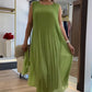 Women's Fashion Chiffon Sleeveless Pleated Dress