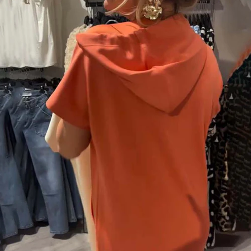 🔥Robe longue à capuche et manches courtes pour femmes