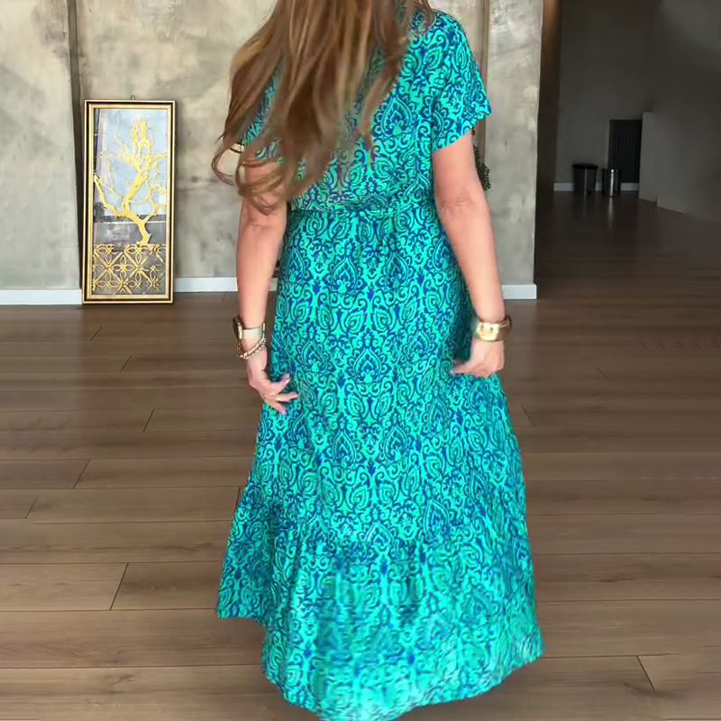 ⏳Spécial à durée limitée⏰Robe florale à col en V pour femmes👗