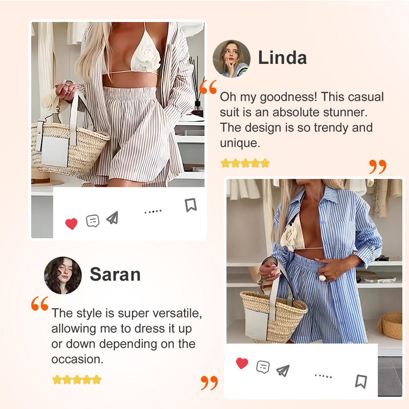 Ensemble 2 pièces chemise et short décontractés pour femmes