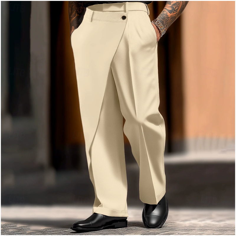 Pantalon de costume ample à jambes larges pour homme