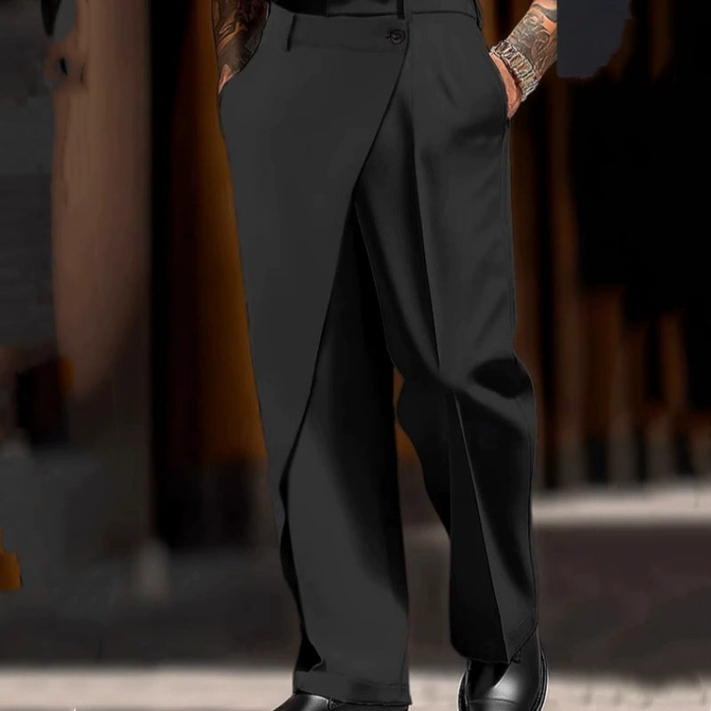 Pantalon de costume ample à jambes larges pour homme