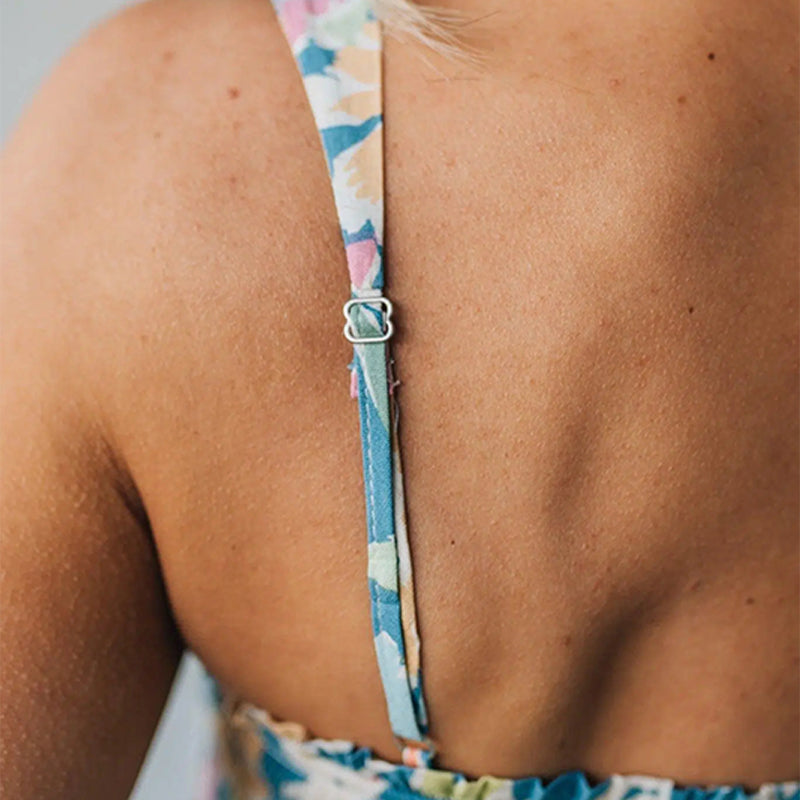 Robe fluide à bretelles à imprimé floral pour femmes