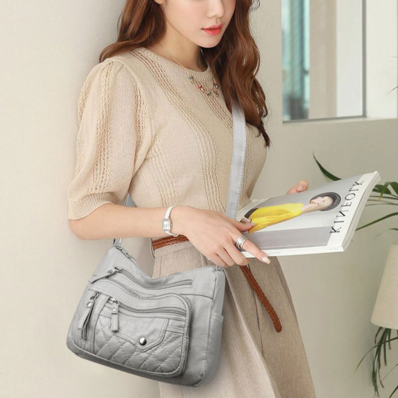 Sac à bandoulière simple à multiples poches pour femme