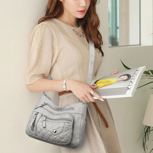 Sac à bandoulière simple à multiples poches pour femme