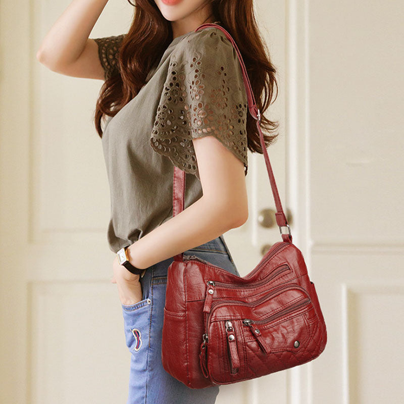 Sac à bandoulière simple à multiples poches pour femme