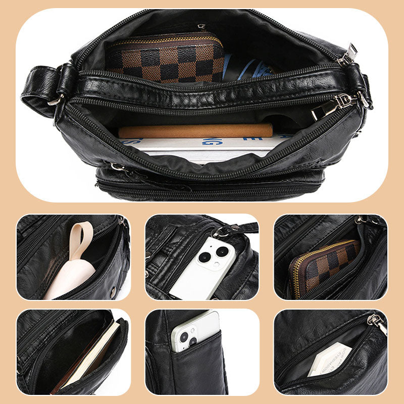 Sac à bandoulière simple à multiples poches pour femme
