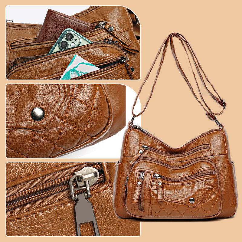 Sac à bandoulière simple à multiples poches pour femme