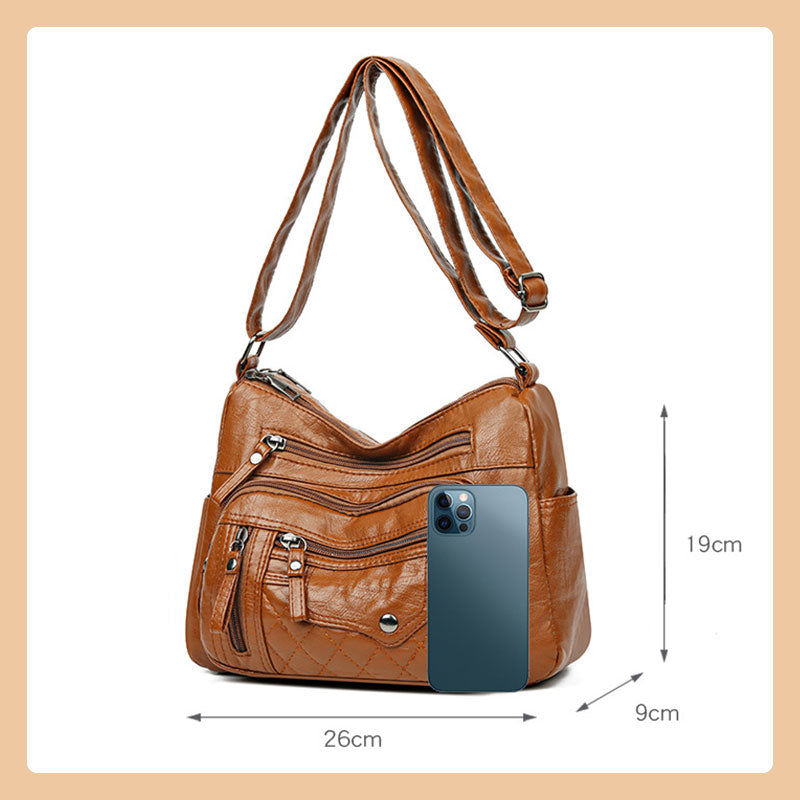 Sac à bandoulière simple à multiples poches pour femme