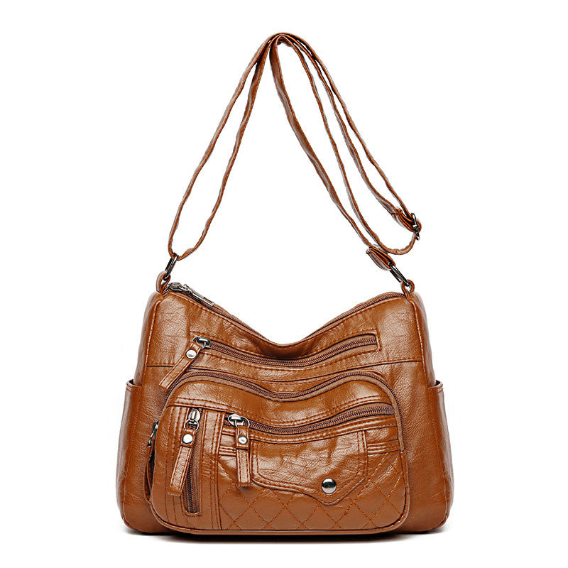 Sac à bandoulière simple à multiples poches pour femme