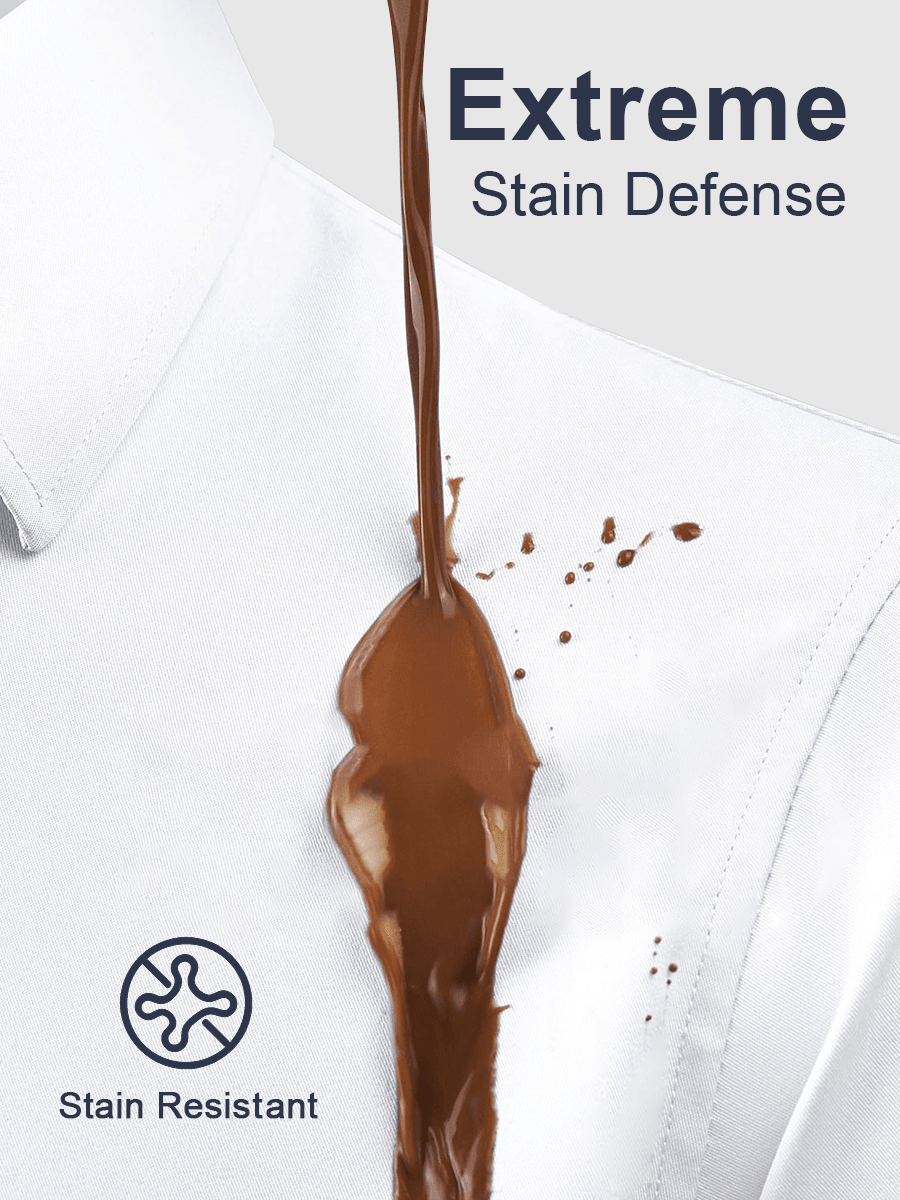 👔✨ 👑 Fliwos Chemise Extensible avec Triple Protection Sans Repassage pour Hommes