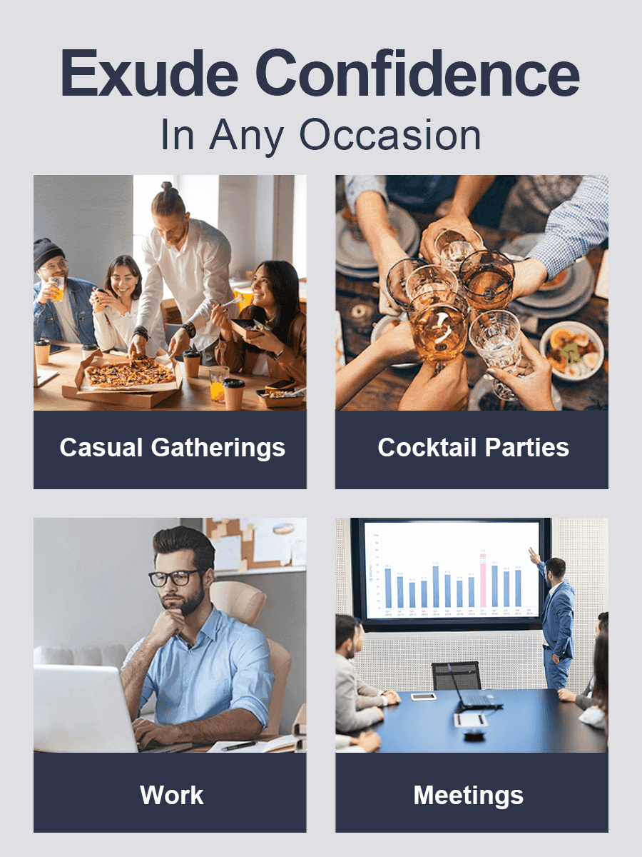 👔✨ 👑 Fliwos Chemise Extensible avec Triple Protection Sans Repassage pour Hommes