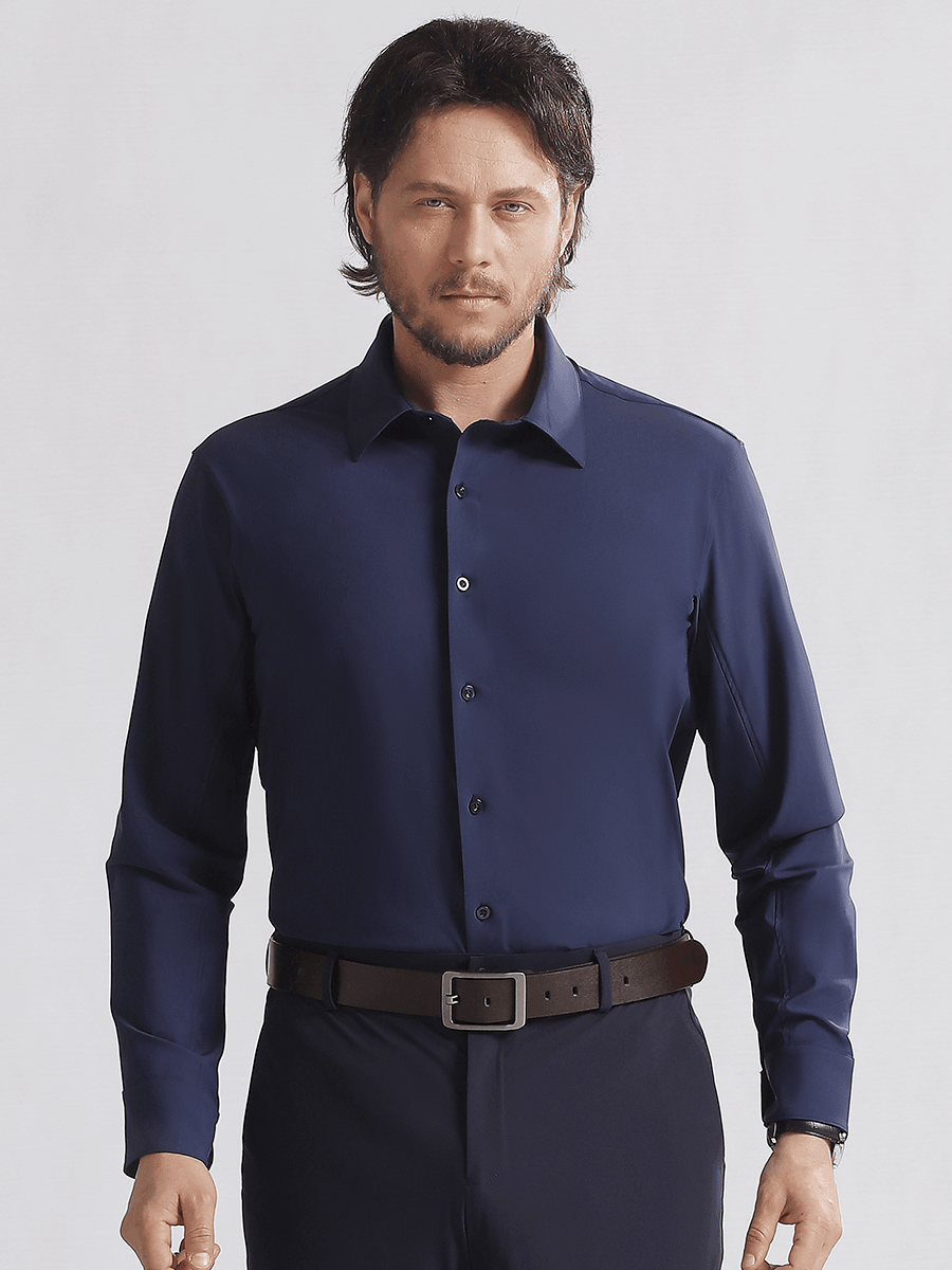 👔✨ 👑 Fliwos Chemise Extensible avec Triple Protection Sans Repassage pour Hommes