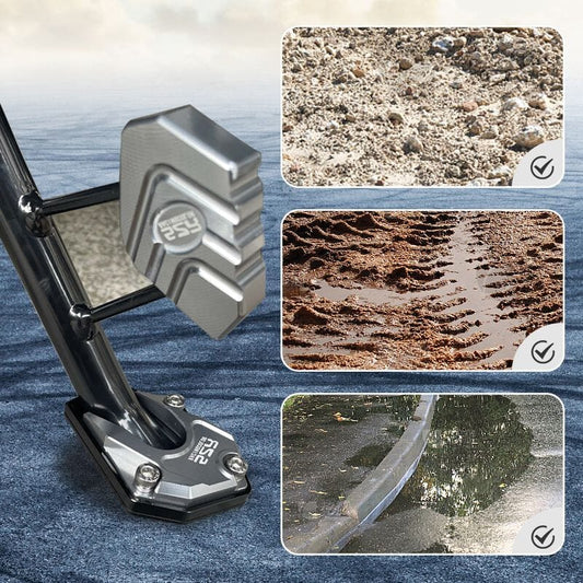 📢📢50% de réduction !🛡️ Stabilité Hivernale : Extension de Béquille Moto - Évitez les Chutes sur Sols Glissants !