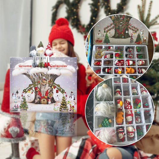 Calendrier de compte à rebours de l'Avent de Noël avec les nains