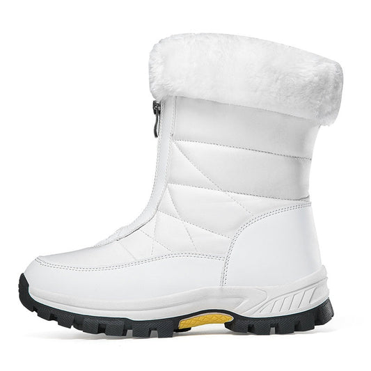 Bottes de neige chaudes antidérapantes à fermeture éclair pour femmes