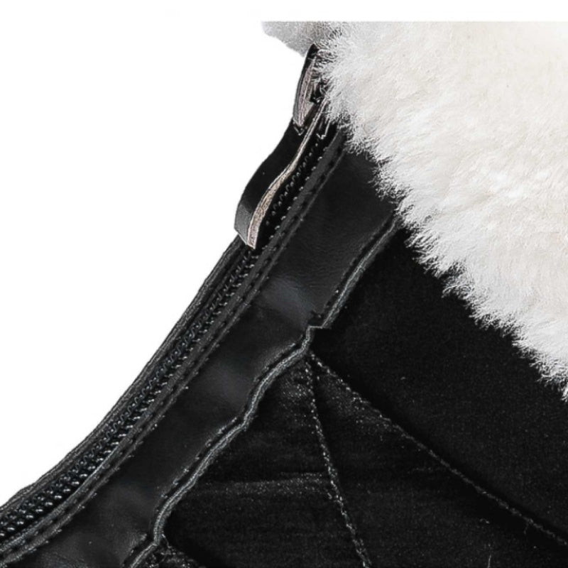 Bottes de neige chaudes antidérapantes à fermeture éclair pour femmes