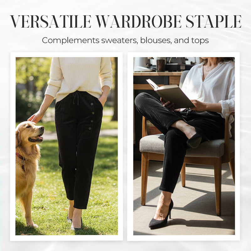 ✨ 50 % de réduction ! Pantalon Chaud Femme à Taille Haute – Doublure en Peluche, Coupe Amincissante & Poches Profondes 🖤