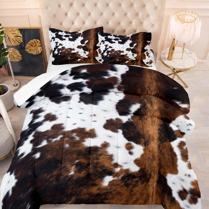 📢50% de réduction🐮Housse de Couette Imprimé Vache – Doux, Léger & Déco Ludique, Ensemble Complet (Housse + Taies) 🛏️✨📦