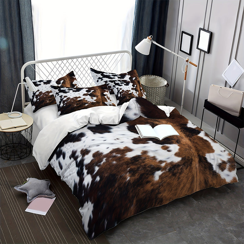 📢50% de réduction🐮Housse de Couette Imprimé Vache – Doux, Léger & Déco Ludique, Ensemble Complet (Housse + Taies) 🛏️✨📦