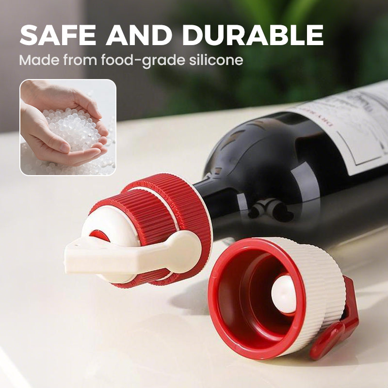 ⏳50 % de réduction pour une durée limitée⏰BOUCHON À VIN PRESS - Fermeture hermétique avec indicateur de date, facile à utiliser et à retirer, conserve le vin frais pendant plusieurs jours, idéal pour la maison et comme cadeau 🗓️🎁