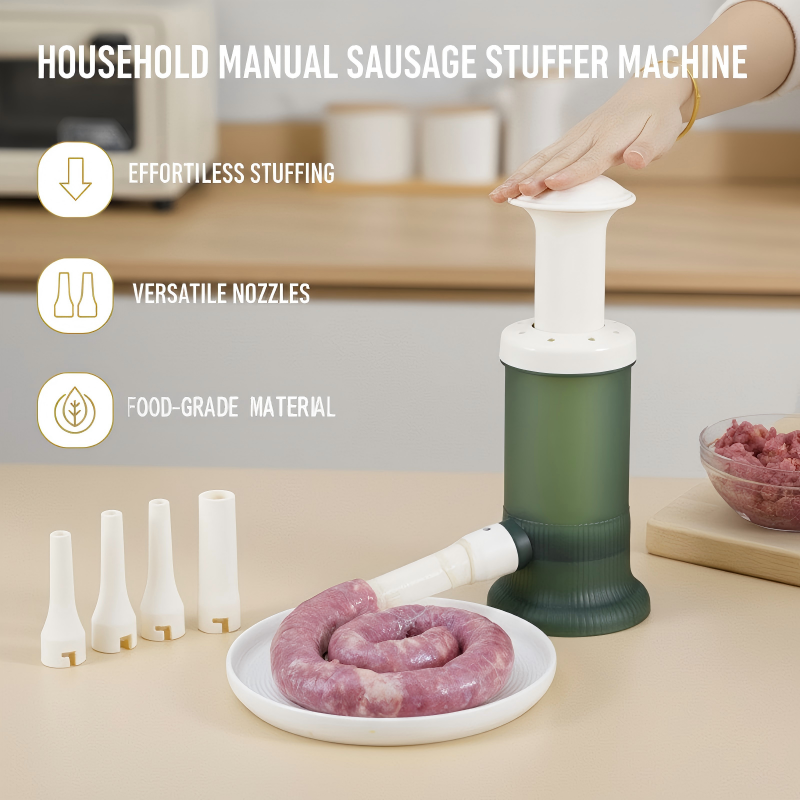 📢📢50% de réduction!!! 🌭Soldes de Noël à moitié prix ! Machine à Saucisses Manuel – Embossage Facile & Nettoyage Rapide, Parfaite pour Cuisine Familiale 🏠✨