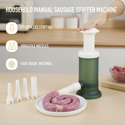 📢📢50% de réduction!!! 🌭Soldes de Noël à moitié prix ! Machine à Saucisses Manuel – Embossage Facile & Nettoyage Rapide, Parfaite pour Cuisine Familiale 🏠✨