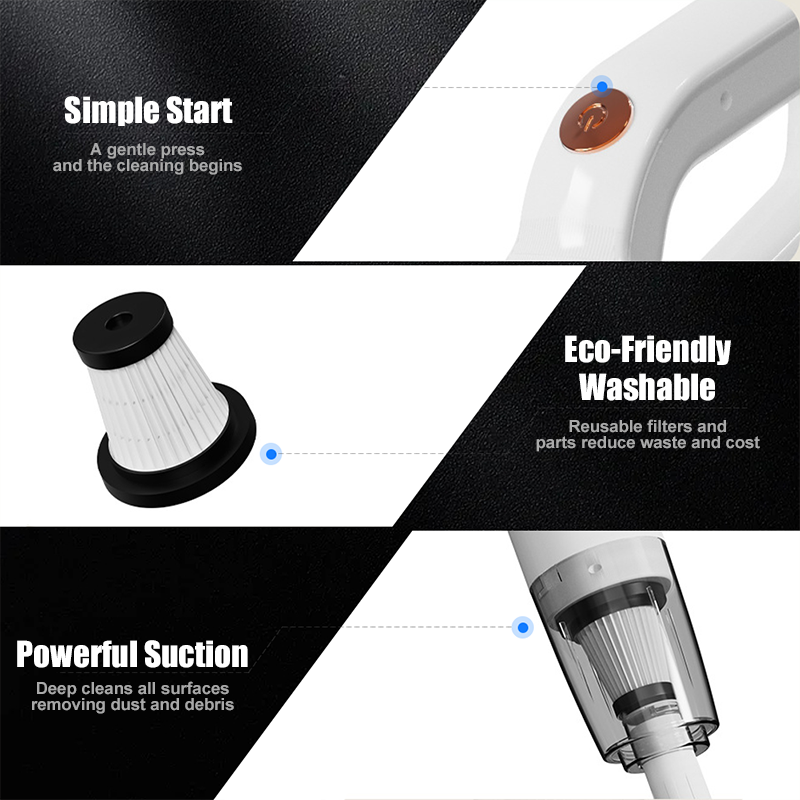 📢📢50 % de réduction !!! ✨ Puissant Aspirateur 2-en-1 Sans Fil - Haute Performance