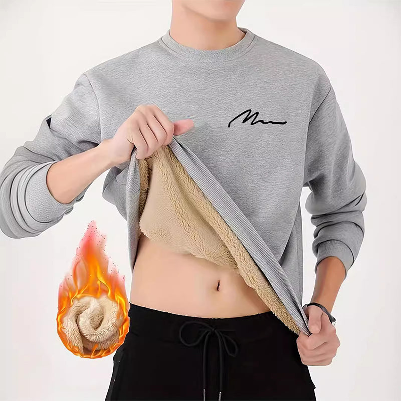 🔥 Restez au chaud et à l'aise cet hiver ! Sweat-shirt à doublure thermique pour hommes
